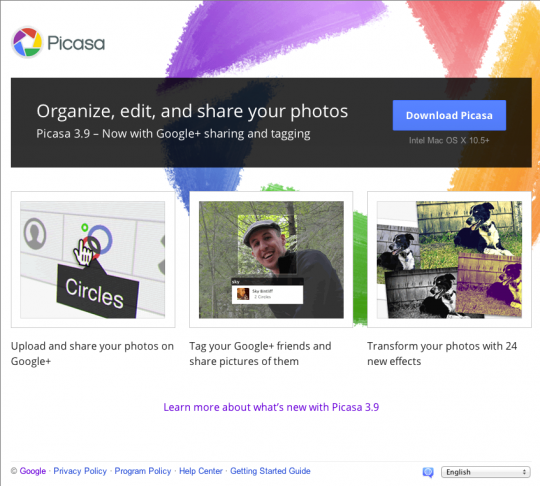 Picasa Web Landing Page - Aug 2012